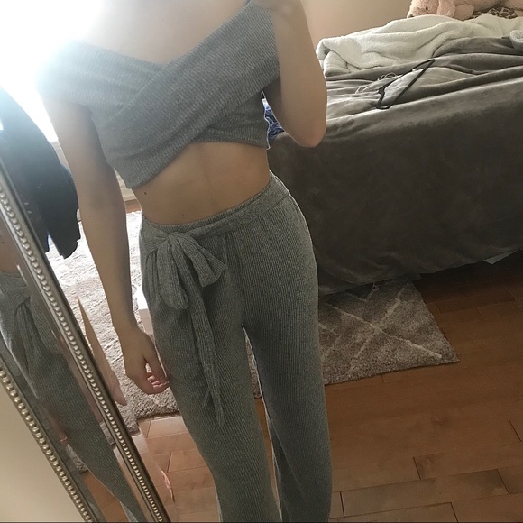 Fashion Nova Grey Two Piece Set - Picture 3 of 5